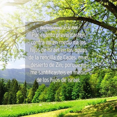 Picture 04 - Deuteronomio 32:51 RVA - Por cuanto prevaricasteis contra mí en medio de - Bible Verse Picture