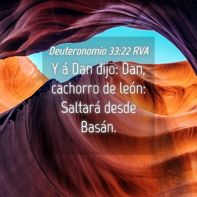Picture 04 - Deuteronomio 33:22 RVA - Y á Dan dijo: Dan, cachorro de león: Saltará - Bible Verse Picture