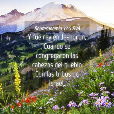 Picture 04 - Deuteronomio 33:5 RVA - Y fué rey en Jeshurun, Cuando se congregaron las - Bible Verse Picture
