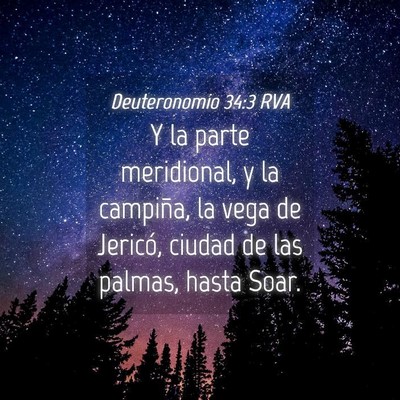 Picture 04 - Deuteronomio 34:3 RVA - Y la parte meridional, y la campiña, la vega de - Bible Verse Picture