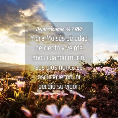 Picture 04 - Deuteronomio 34:7 RVA - Y era Moisés de edad de ciento y veinte años - Bible Verse Picture