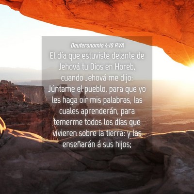 Picture 04 - Deuteronomio 4:10 RVA - El día que estuviste delante de Jehová tu Dios - Bible Verse Picture