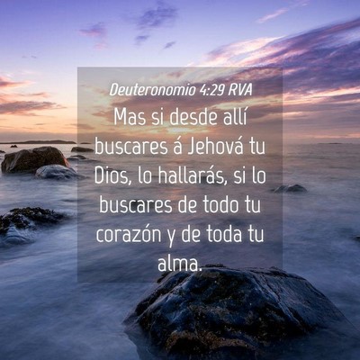 Picture 04 - Deuteronomio 4:29 RVA - Mas si desde allí buscares á Jehová tu Dios, - Bible Verse Picture