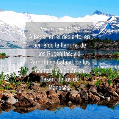 Picture 04 - Deuteronomio 4:43 RVA - A Beser en el desierto, en tierra de la llanura, - Bible Verse Picture