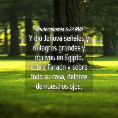 Picture 04 - Deuteronomio 6:22 RVA - Y dió Jehová señales y milagros grandes y - Bible Verse Picture