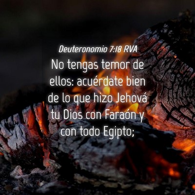 Picture 04 - Deuteronomio 7:18 RVA - No tengas temor de ellos: acuérdate bien de lo - Bible Verse Picture