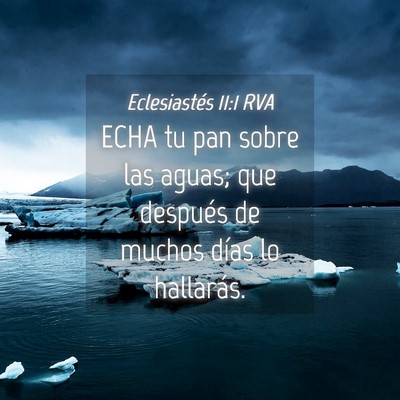 Picture 04 - Eclesiastés 11:1 RVA - ECHA tu pan sobre las aguas; que después de - Bible Verse Picture