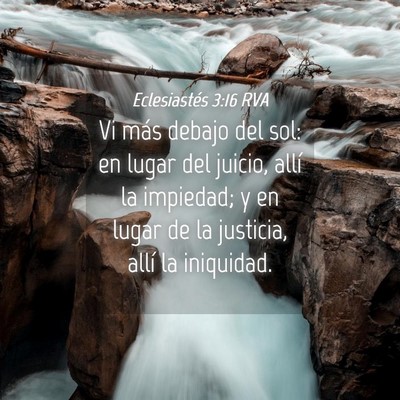 Picture 04 - Eclesiastés 3:16 RVA - Vi más debajo del sol: en lugar del juicio, - Bible Verse Picture