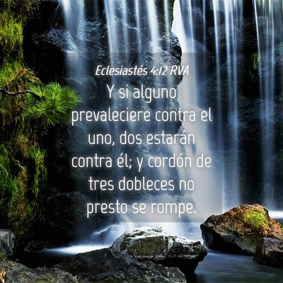 Picture 04 - Eclesiastés 4:12 RVA - Y si alguno prevaleciere contra el uno, dos - Bible Verse Picture