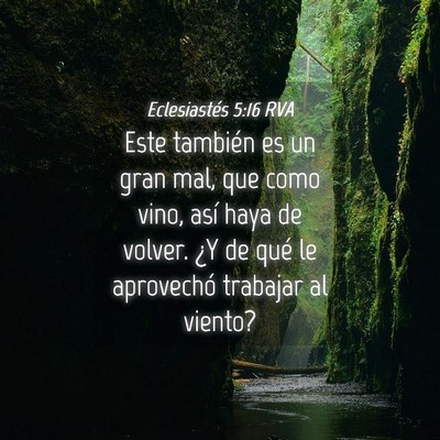 Picture 04 - Eclesiastés 5:16 RVA - Este también es un gran mal, que como vino, así - Bible Verse Picture