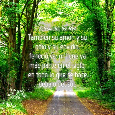 Picture 04 - Eclesiastés 9:6 RVA - También su amor, y su odio y su envidia, - Bible Verse Picture