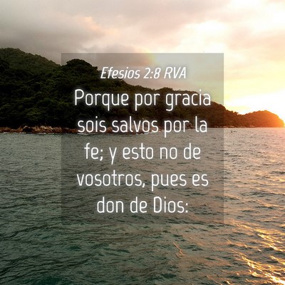 Picture 04 - Efesios 2:8 RVA - Porque por gracia sois salvos por la fe; y esto - Bible Verse Picture