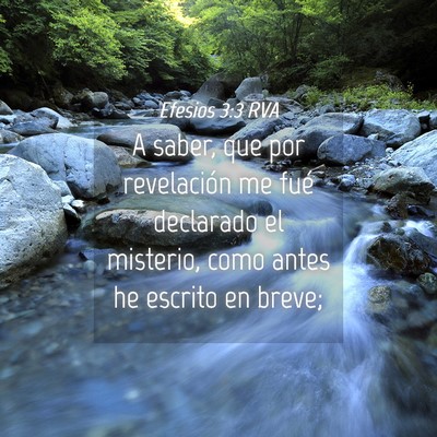 Picture 04 - Efesios 3:3 RVA - A saber, que por revelación me fué declarado el - Bible Verse Picture