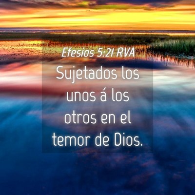 Picture 04 - Efesios 5:21 RVA - Sujetados los unos á los otros en el temor de - Bible Verse Picture