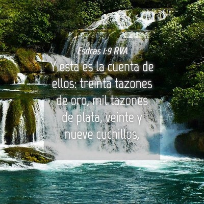 Picture 04 - Esdras 1:9 RVA - Y esta es la cuenta de ellos: treinta tazones de - Bible Verse Picture