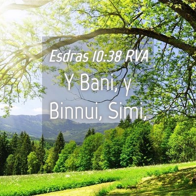 Picture 04 - Esdras 10:38 RVA - Y Bani, y Binnui, - Bible Verse Picture
