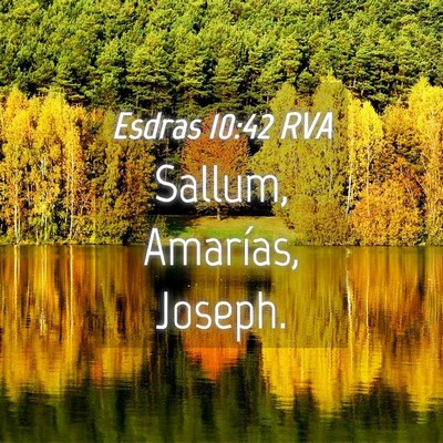 Picture 04 - Esdras 10:42 RVA - Sallum, Amarías, - Bible Verse Picture