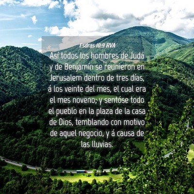 Picture 04 - Esdras 10:9 RVA - Así todos los hombres de Judá y de Benjamín se - Bible Verse Picture