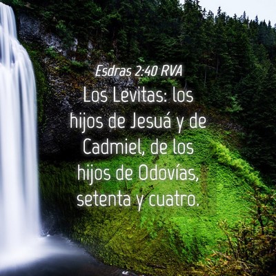 Picture 04 - Esdras 2:40 RVA - Los Levitas: los hijos de Jesuá y de Cadmiel, de - Bible Verse Picture