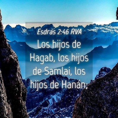 Picture 04 - Esdras 2:46 RVA - Los hijos de Hagab, los hijos de Samlai, los - Bible Verse Picture