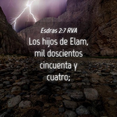 Picture 04 - Esdras 2:7 RVA - Los hijos de Elam, mil doscientos cincuenta y - Bible Verse Picture