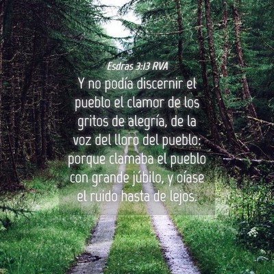 Picture 04 - Esdras 3:13 RVA - Y no podía discernir el pueblo el clamor de los - Bible Verse Picture