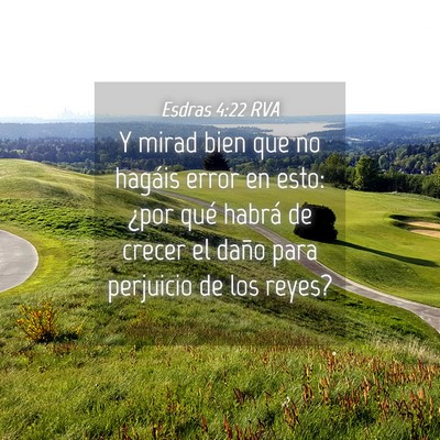 Picture 04 - Esdras 4:22 RVA - Y mirad bien que no hagáis error en esto: ¿por - Bible Verse Picture