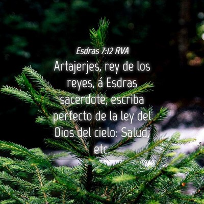 Picture 04 - Esdras 7:12 RVA - Artajerjes, rey de los reyes, á Esdras - Bible Verse Picture