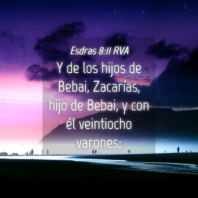 Picture 04 - Esdras 8:11 RVA - Y de los hijos de Bebai, Zacarías, hijo de - Bible Verse Picture