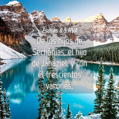 Picture 04 - Esdras 8:5 RVA - De los hijos de Sechânías, el hijo de Jahaziel, - Bible Verse Picture