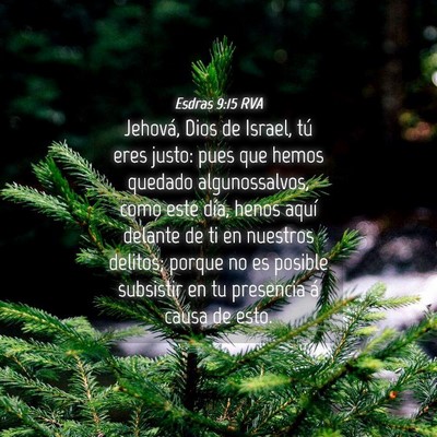 Picture 04 - Esdras 9:15 RVA - Jehová, Dios de Israel, tú eres justo: pues que - Bible Verse Picture
