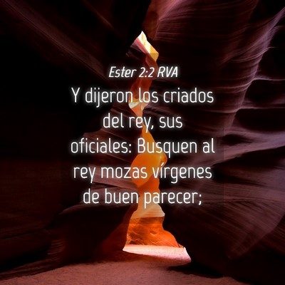 Picture 04 - Ester 2:2 RVA - Y dijeron los criados del rey, sus oficiales: - Bible Verse Picture