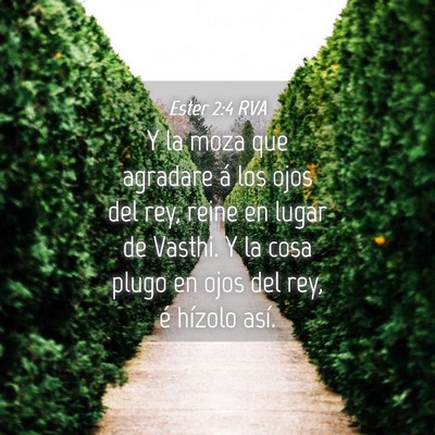 Picture 04 - Ester 2:4 RVA - Y la moza que agradare á los ojos del rey, reine - Bible Verse Picture