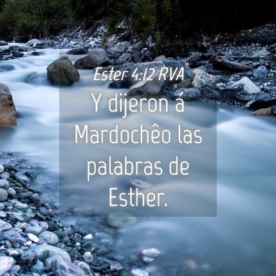 Picture 04 - Ester 4:12 RVA - Y dijeron á Mardochêo las palabras de - Bible Verse Picture