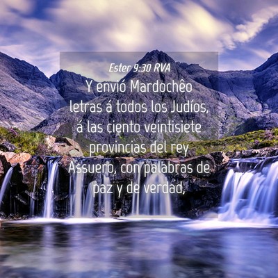 Picture 04 - Ester 9:30 RVA - Y envió Mardochêo letras á todos los Judíos, - Bible Verse Picture