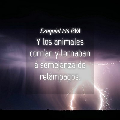 Picture 04 - Ezequiel 1:14 RVA - Y los animales corrían y tornaban á semejanza - Bible Verse Picture