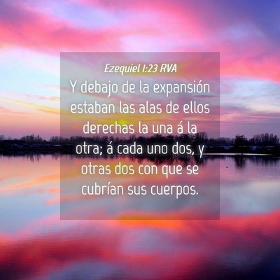 Picture 04 - Ezequiel 1:23 RVA - Y debajo de la expansión estaban las alas de - Bible Verse Picture