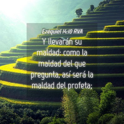 Picture 04 - Ezequiel 14:10 RVA - Y llevarán su maldad: como la maldad del que - Bible Verse Picture