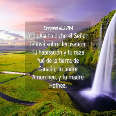 Picture 04 - Ezequiel 16:3 RVA - Y di: Así ha dicho el Señor Jehová sobre - Bible Verse Picture