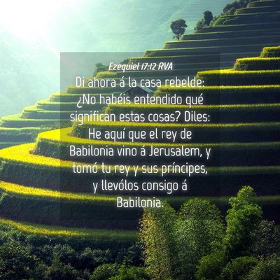 Picture 04 - Ezequiel 17:12 RVA - Di ahora á la casa rebelde: ¿No habéis - Bible Verse Picture