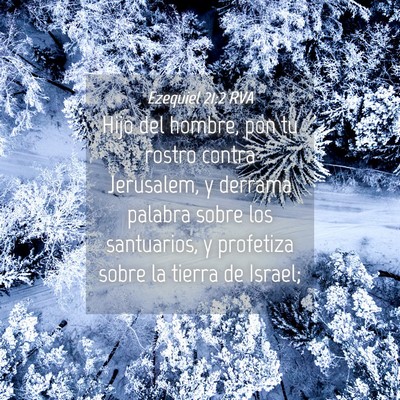 Picture 04 - Ezequiel 21:2 RVA - Hijo del hombre, pon tu rostro contra Jerusalem, - Bible Verse Picture