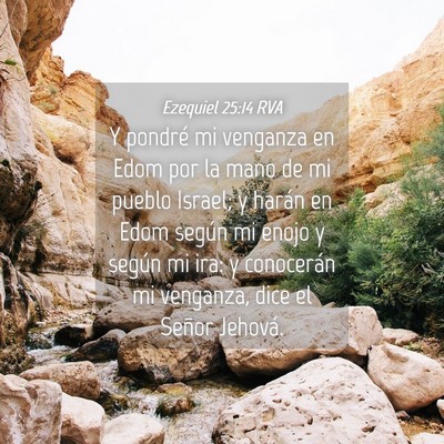 Picture 04 - Ezequiel 25:14 RVA - Y pondré mi venganza en Edom por la mano de mi - Bible Verse Picture