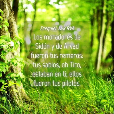 Picture 04 - Ezequiel 27:8 RVA - Los moradores de Sidón y de Arvad fueron tus - Bible Verse Picture
