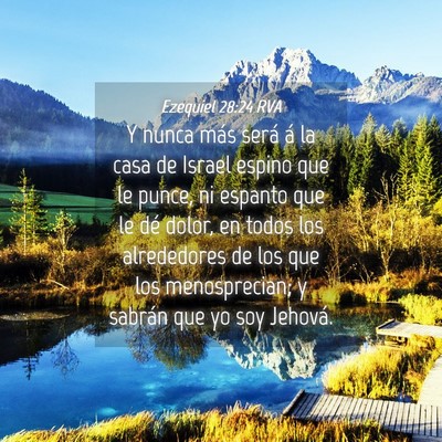 Picture 04 - Ezequiel 28:24 RVA - Y nunca más será á la casa de Israel espino - Bible Verse Picture
