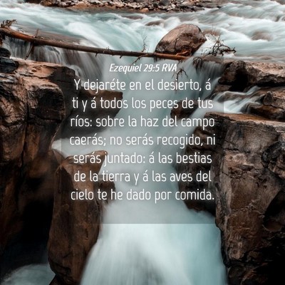 Picture 04 - Ezequiel 29:5 RVA - Y dejaréte en el desierto, á ti y á todos los - Bible Verse Picture