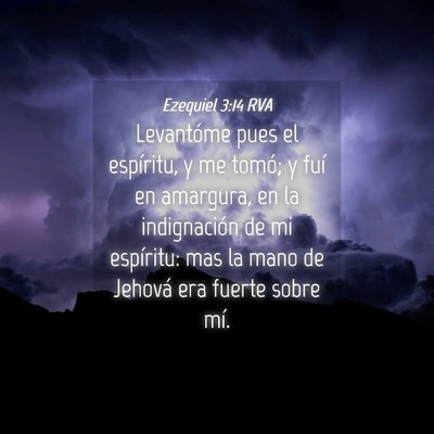 Picture 04 - Ezequiel 3:14 RVA - Levantóme pues el espíritu, y me tomó; y fuí - Bible Verse Picture