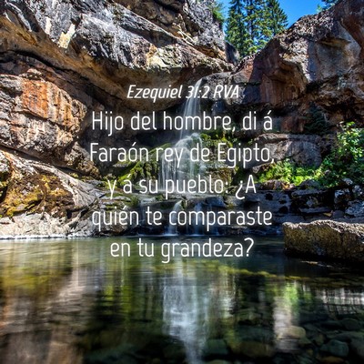 Picture 04 - Ezequiel 31:2 RVA - Hijo del hombre, di á Faraón rey de Egipto, y - Bible Verse Picture