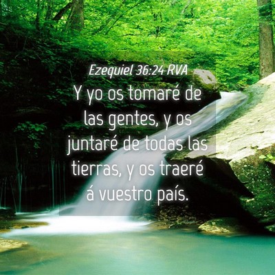 Picture 04 - Ezequiel 36:24 RVA - Y yo os tomaré de las gentes, y os juntaré de - Bible Verse Picture