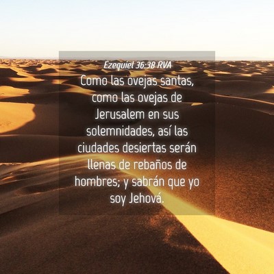 Picture 04 - Ezequiel 36:38 RVA - Como las ovejas santas, como las ovejas de - Bible Verse Picture