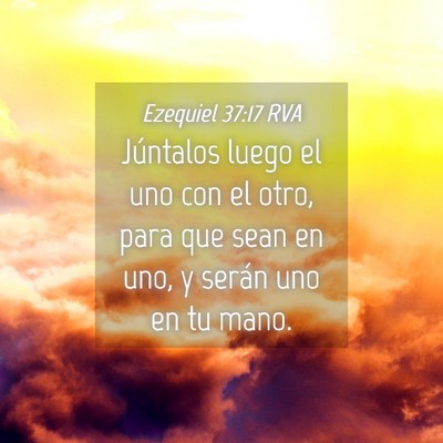 Picture 04 - Ezequiel 37:17 RVA - Júntalos luego el uno con el otro, para que sean - Bible Verse Picture